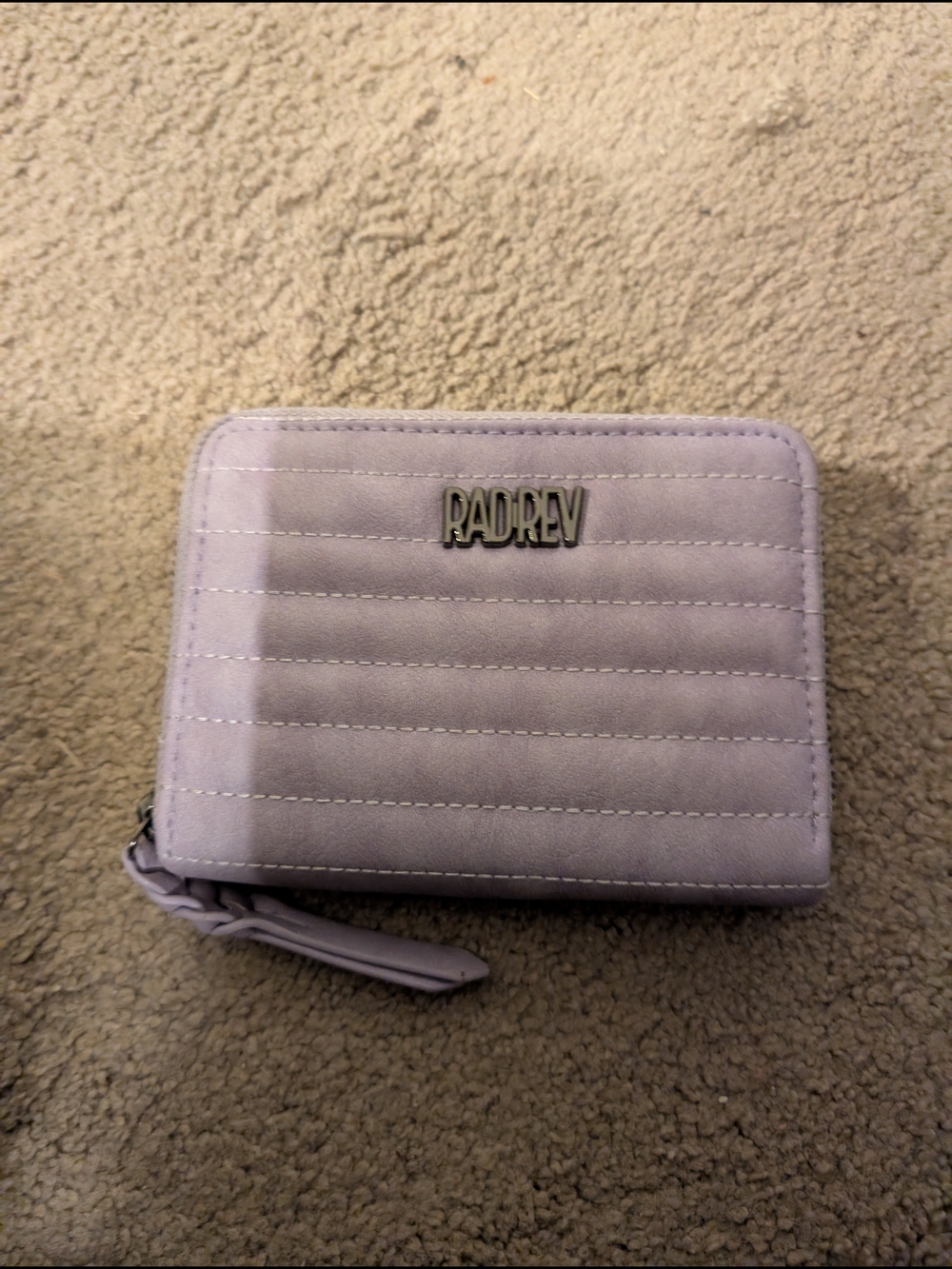 RADREV Quilted Lavender Zip-Around Wallet